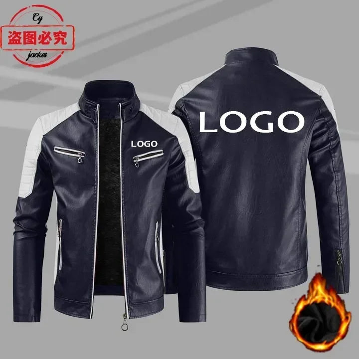 CAN-AM motorcycle LOGO retro washed pu leather jacket windproof autumn and winter men's cycling spring and autumn leather jacket