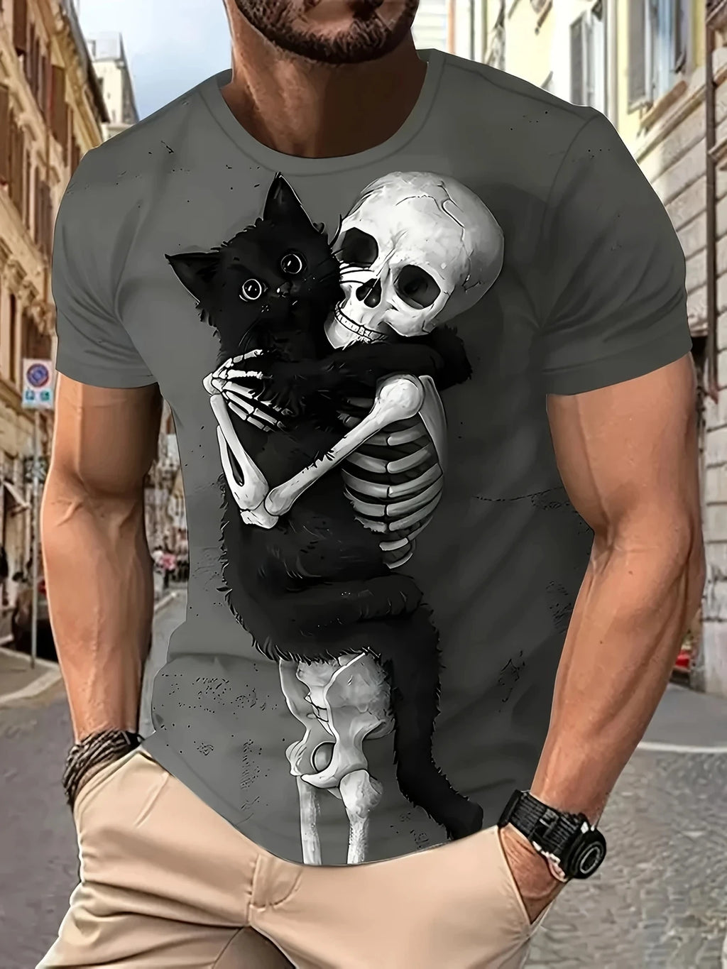 Men's Abstract Art Print T-Shirt