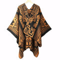 Poncho Vintage Trendy Split Front Men's Warmth Cloak Thickened Capelet New Arrival for Road Trips and Travel Cape