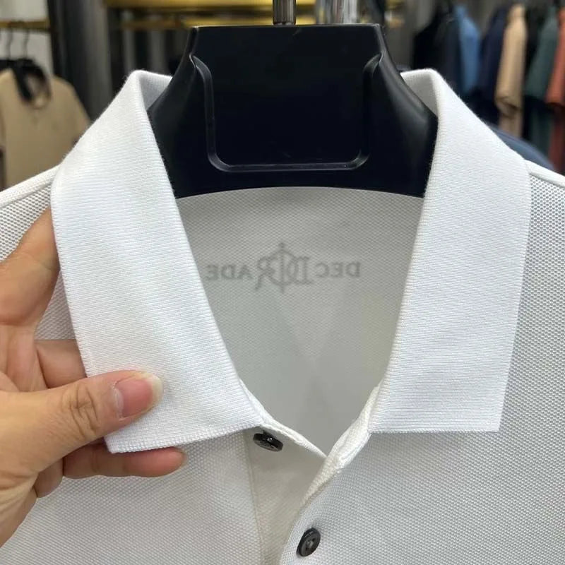 Men's Embroidered Cotton Polo Shirt
