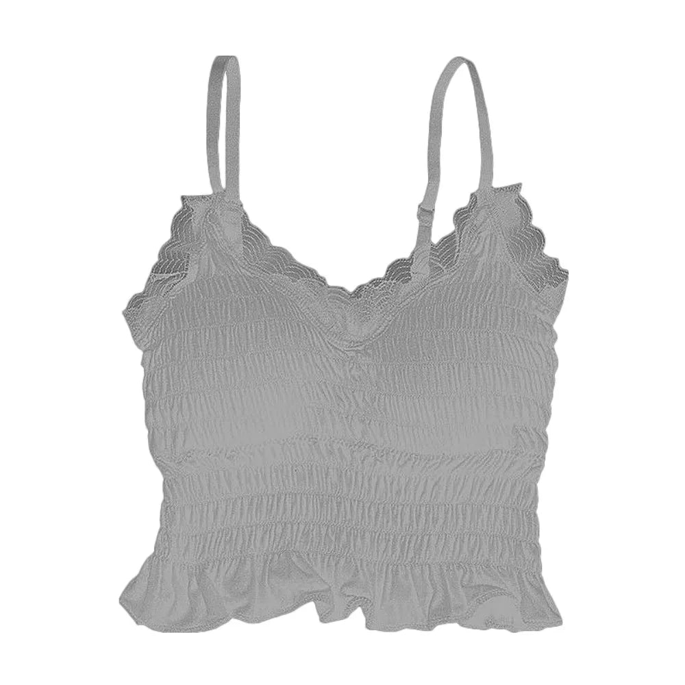 Women's Lace Camisole with Built-In Bra