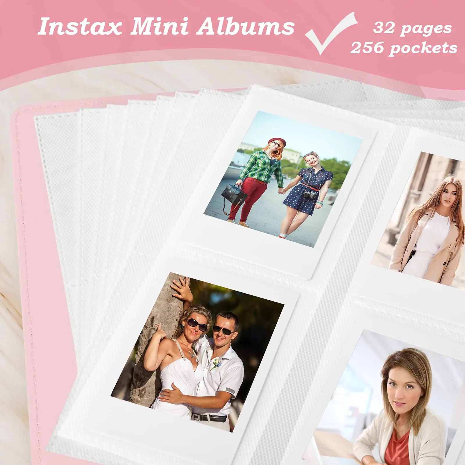 256 Pockets Photo Album for Fujifilm Instax Mini LiPlay 12 11 9 8 40 Evo 7S Instant Camera/Mini Link Printer,3inch Photo Storage