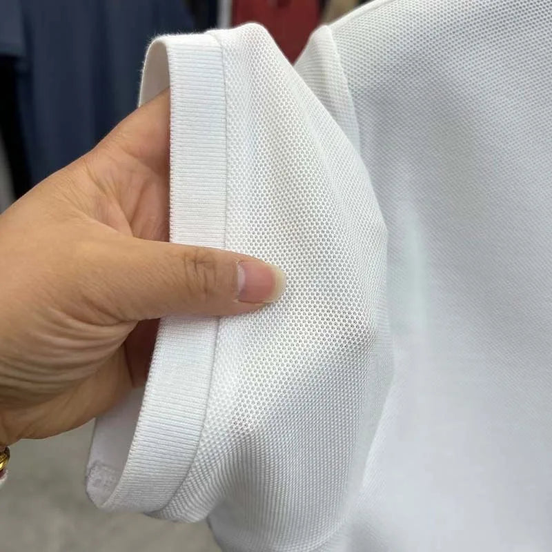 Men's Embroidered Cotton Polo Shirt