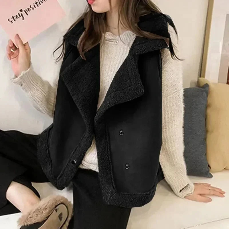 Women's Faux Fur Sleeveless Vest Jacket