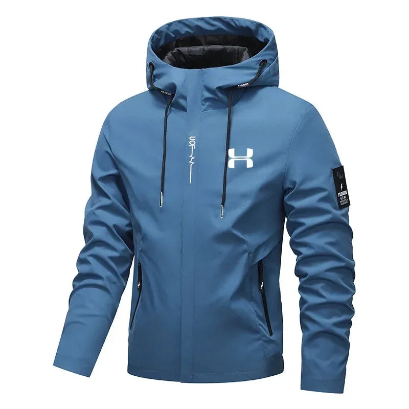 Men's Hooded Zip-Up Windbreaker