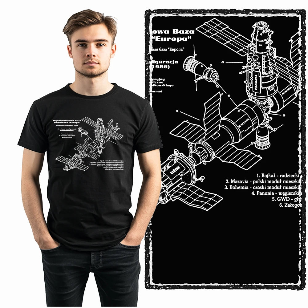 Men's Astronaut Moon Print Graphic T-Shirt