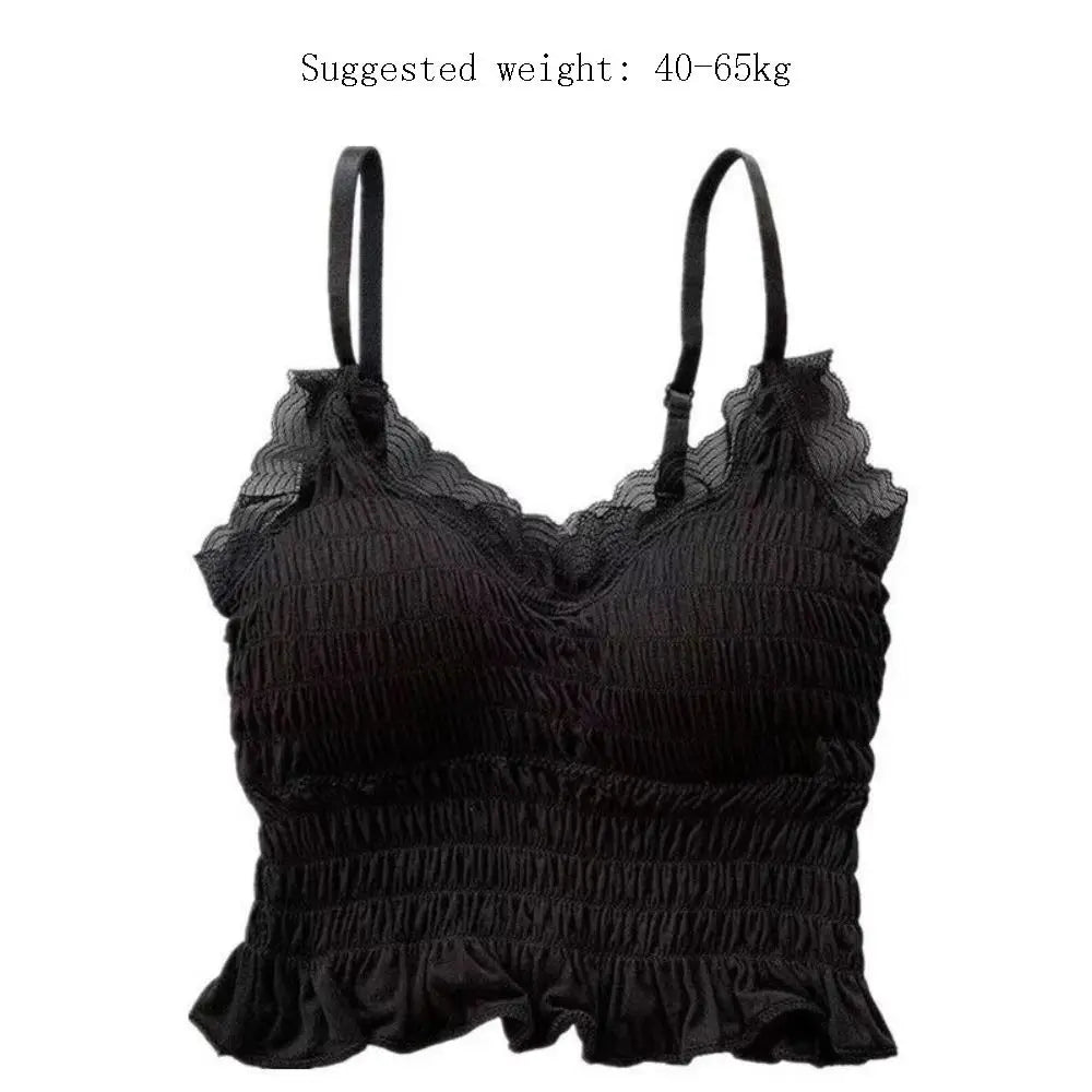 Women's Lace Camisole with Built-In Bra