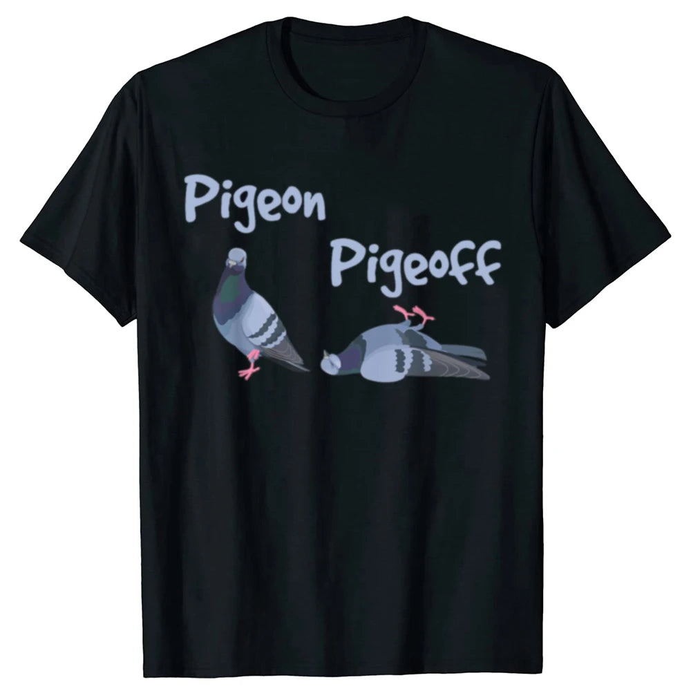 Funny Birdwatching Pigeon Graphic T-Shirt