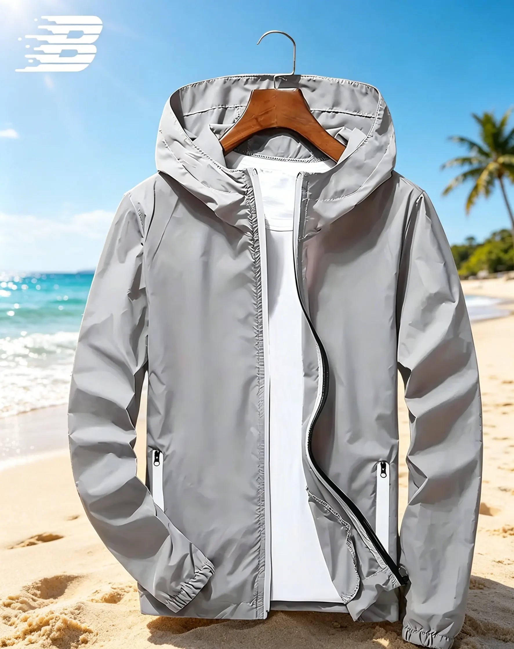 Men's Waterproof Hooded Windbreaker Jacket