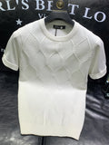 Korean Knitted Solid Color T-Shirt