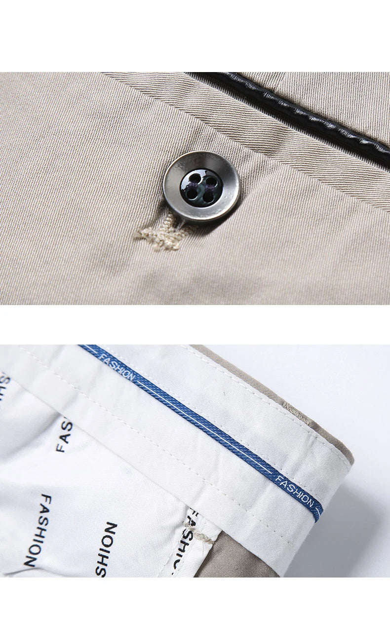 Men's Stretch Cotton Straight Leg Trousers