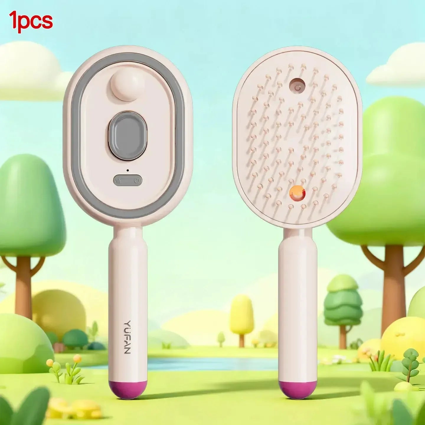 3 in 1 Multifunctional Electric Spray Massage Comb Vibrating Misting Hair Care Comb Detangling Volumizing Comb Gift for Women