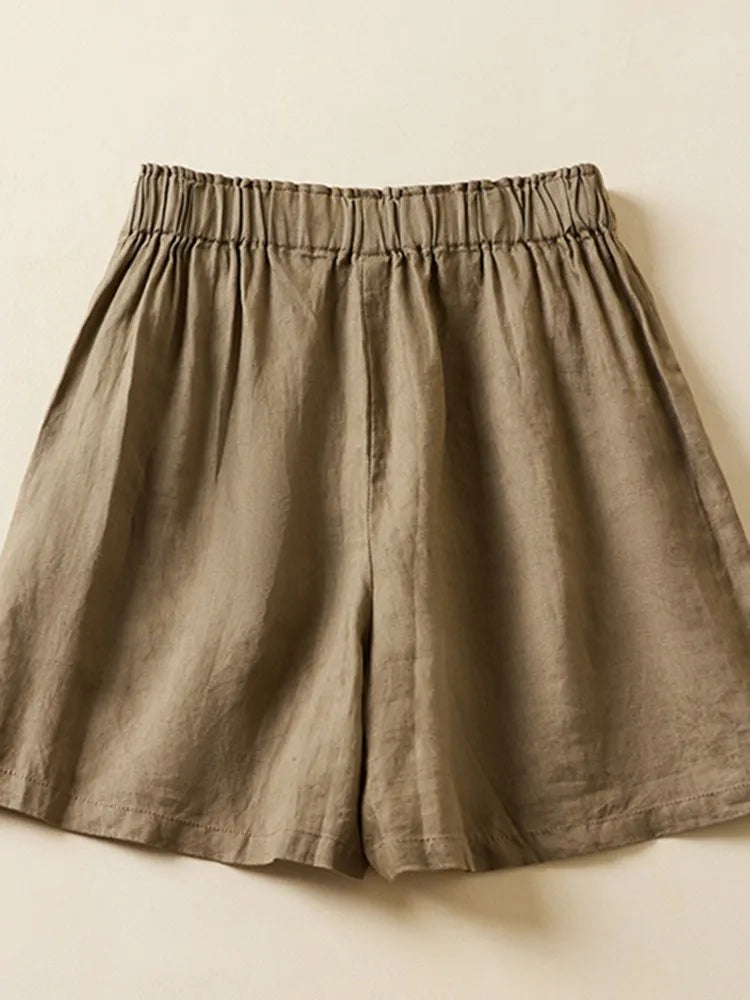 Women's Loose Cotton Linen Casual Shorts