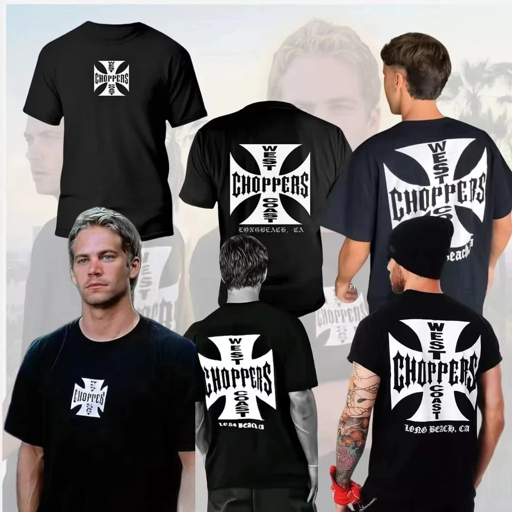 West Coast Motorcycle Print T-Shirt