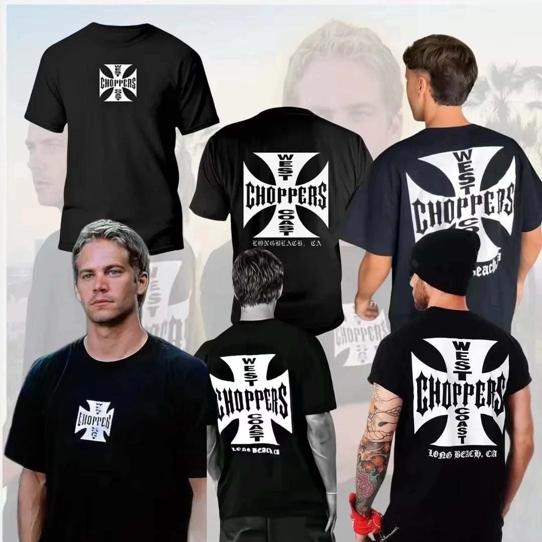West Coast Motorcycle Print T-Shirt