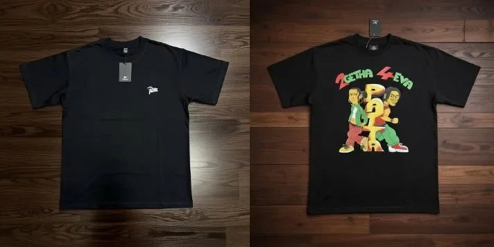 Palm Tree Star Print Streetwear T-Shirt