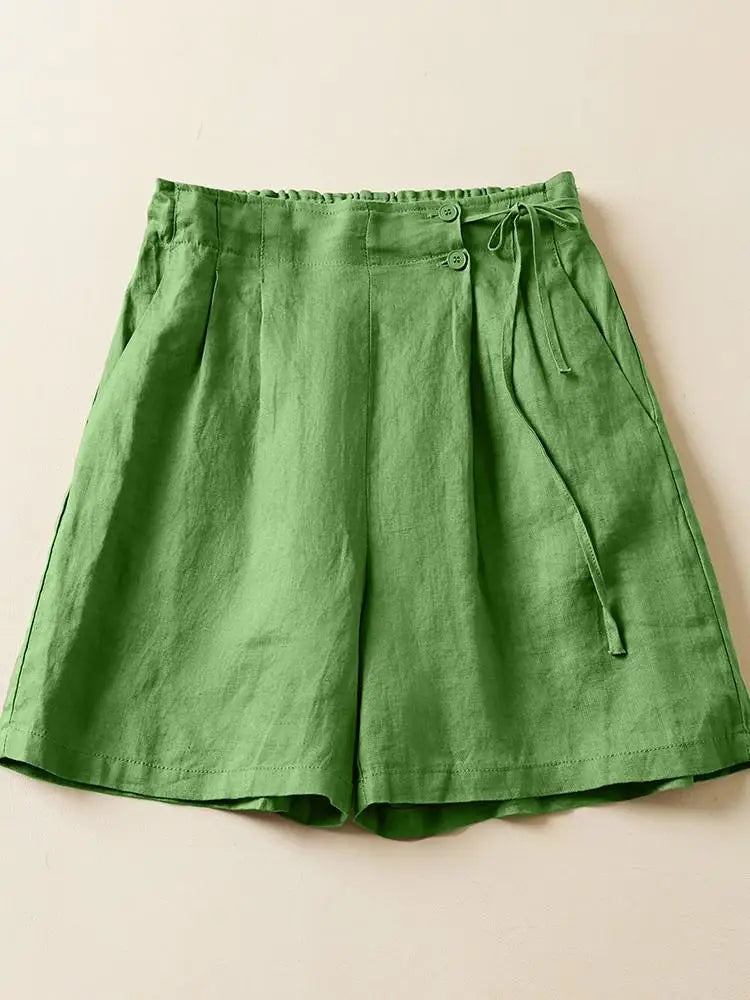 Women's Loose Cotton Linen Casual Shorts