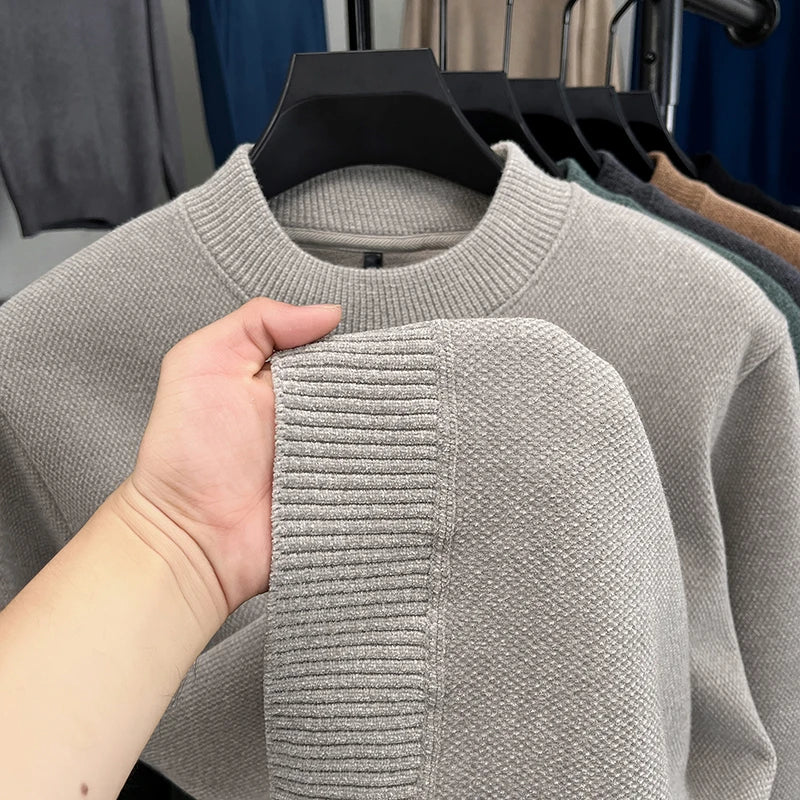 Men's Embroidered Knit Pullover Sweater