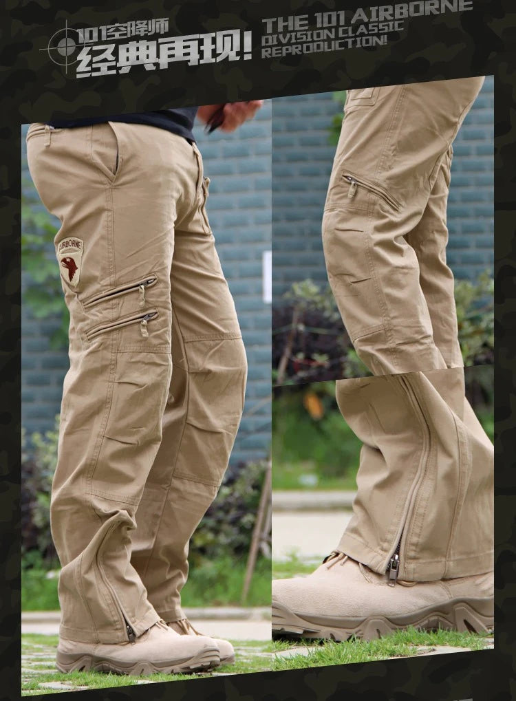 Men's Multi-Pocket Camo Cargo Pants