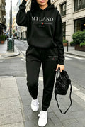 Autumn Winter Womens Outfits Casual Hooded Sweatshirt Outdoors Sports Jogging Woman Clothing Fashion Urban Streets Hoodie Pants