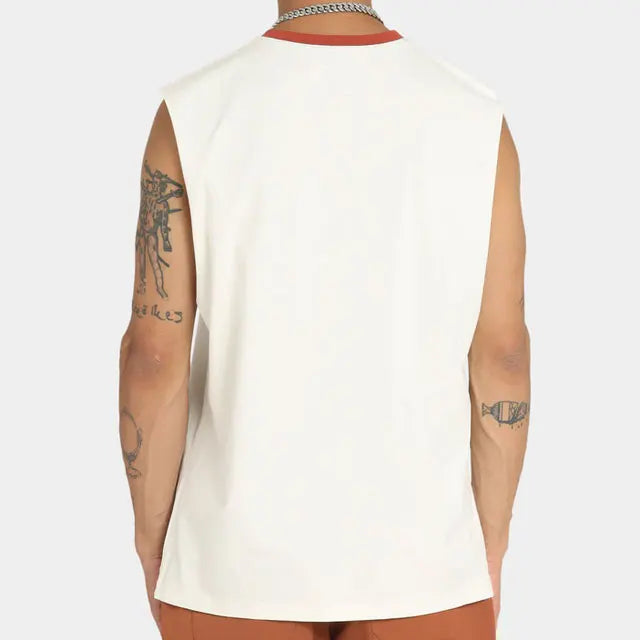 Cotton Jersey High Quality Men's Sleeveless Design Blank Custom Logo Tank Top Wholesale Vintage Trendy Loose Singlet Breathable