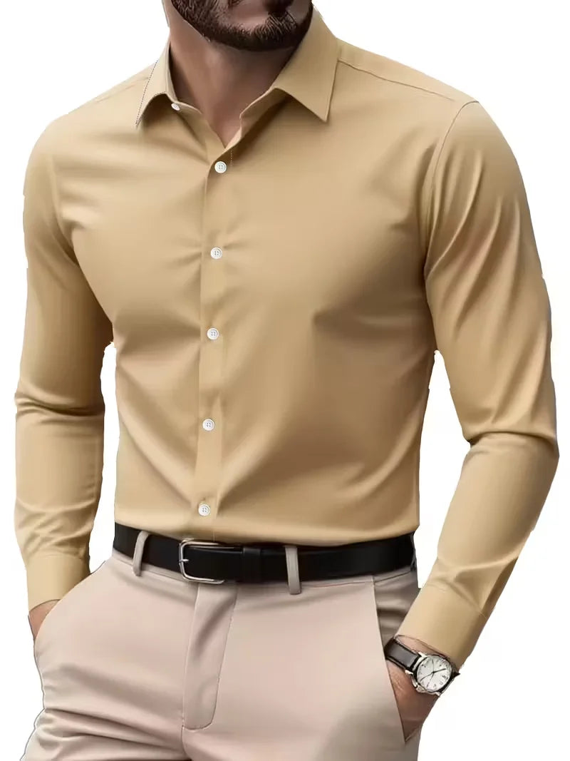 Men's Breathable Long Sleeve Formal Shirt