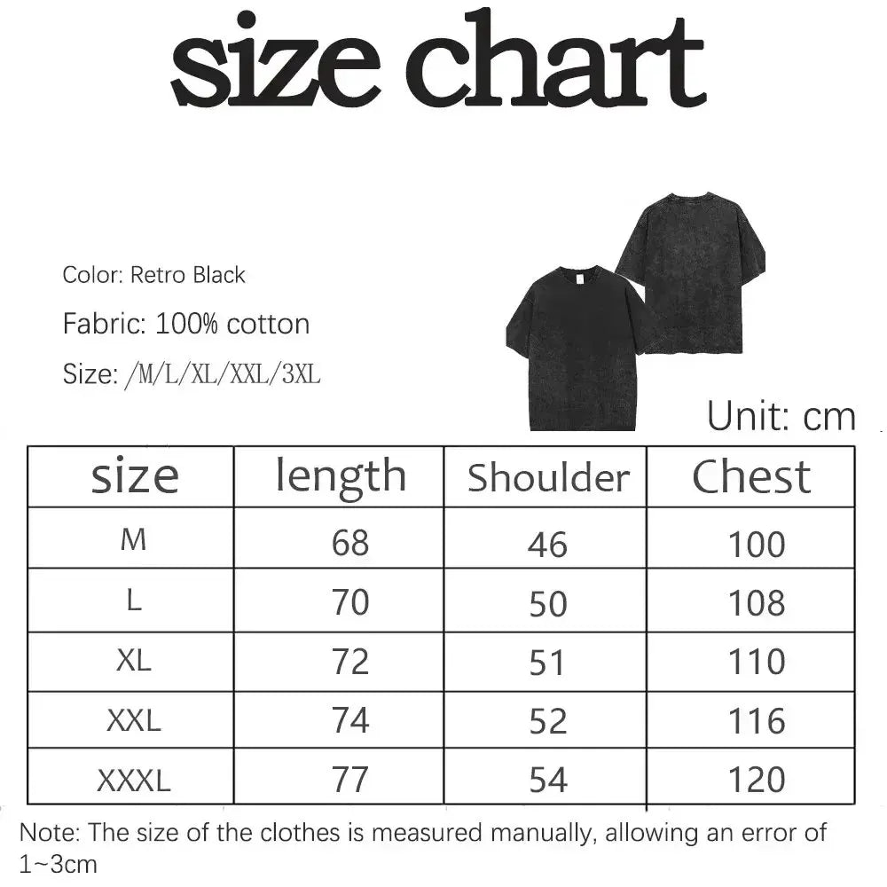 Anime Graphic Oversized Vintage Washed T-Shirt