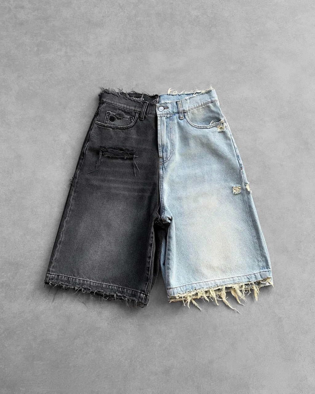 Y2K Ripped Baggy Denim Shorts