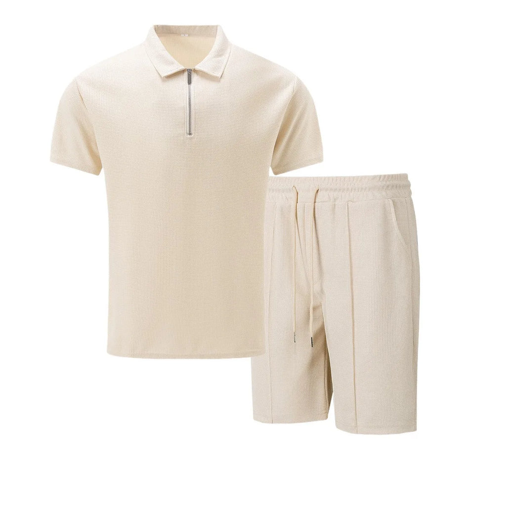Men's Polo Shirt and Shorts 2-Piece Set