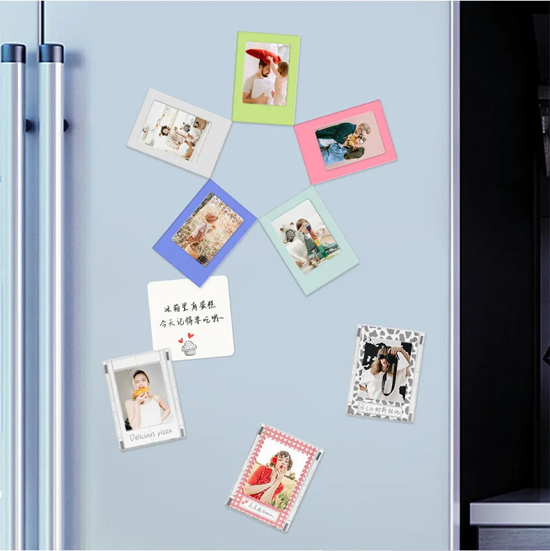 5/10/20pcs Magnetic Photo Frames for Fujifilm Instax Mini Film Papers Double Sided Fridge Picture Frame Magnets Artwork Frames
