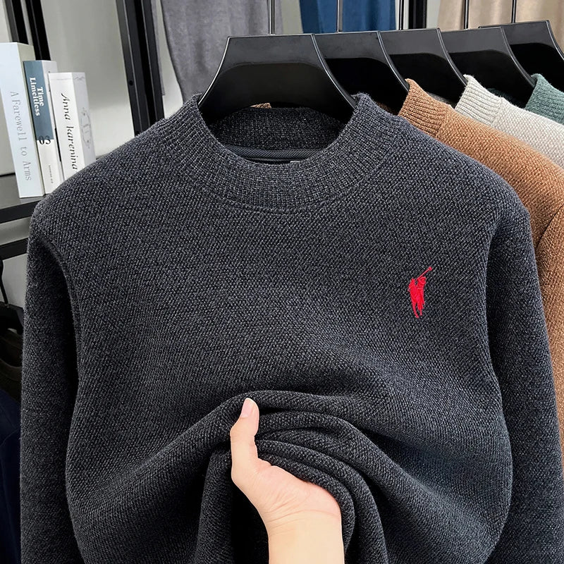 Men's Embroidered Knit Pullover Sweater