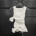 gestring Women Tanks 2025 Spring Summer Three Dimensional Bow Decorative Sleeveless Slim White Tops All Match Fashion Vest New