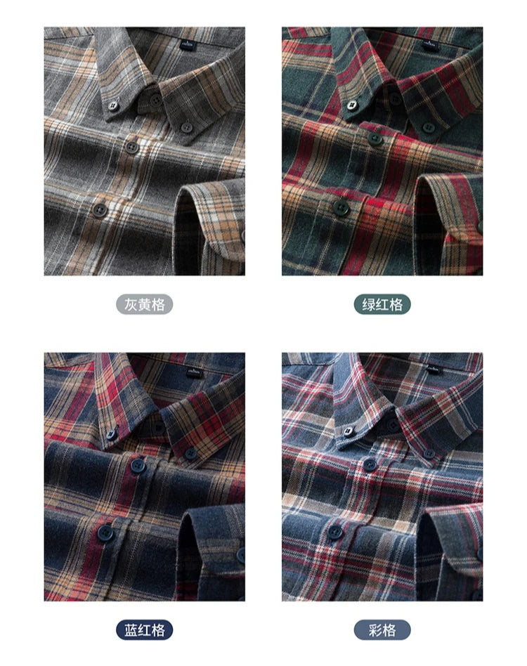 Men's Anti-Wrinkle Flannel Plaid Shirt