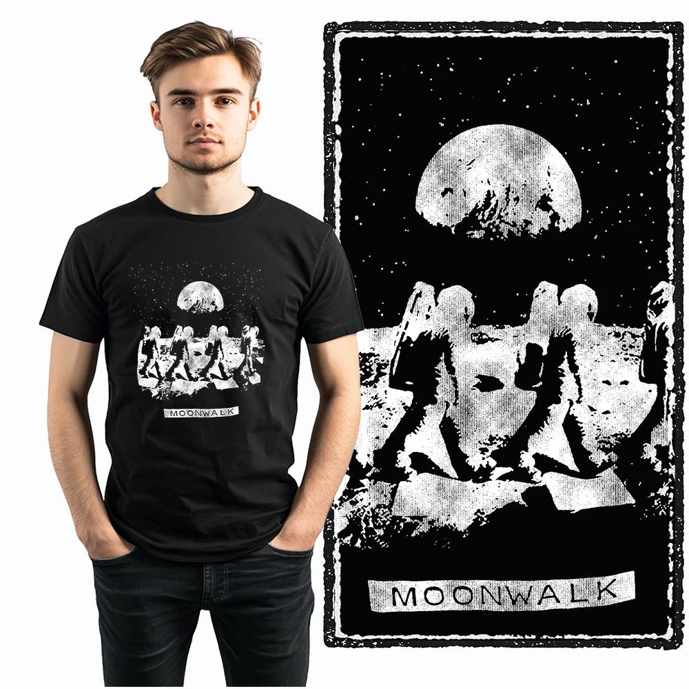 Men's Astronaut Moon Print Graphic T-Shirt