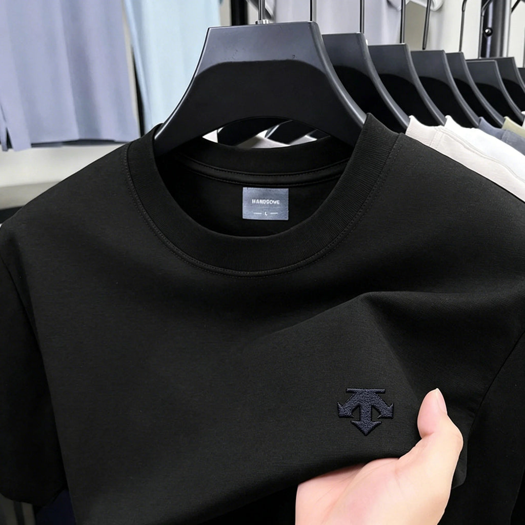 Men's Breathable Cotton Embroidery T-Shirt