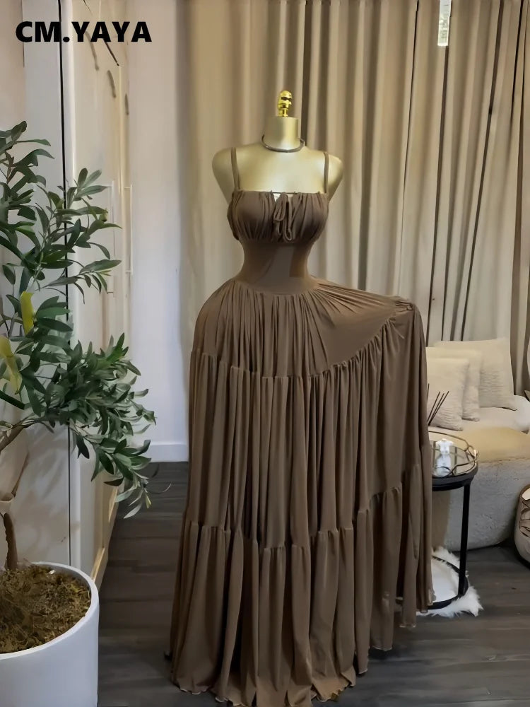 Women's Halter Strapless Long Maxi Dress