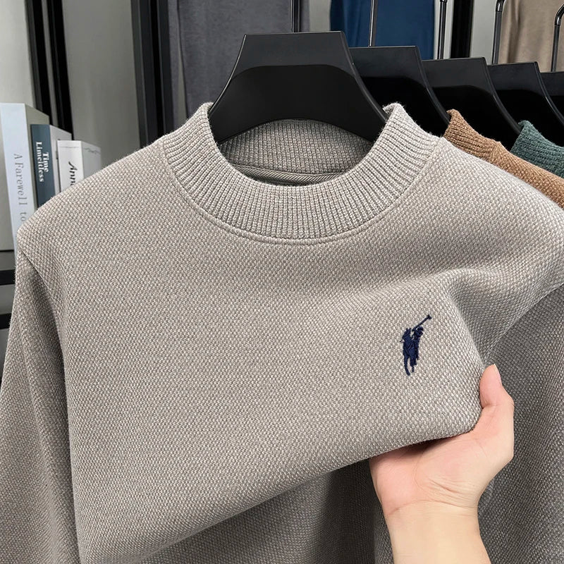 Men's Embroidered Knit Pullover Sweater