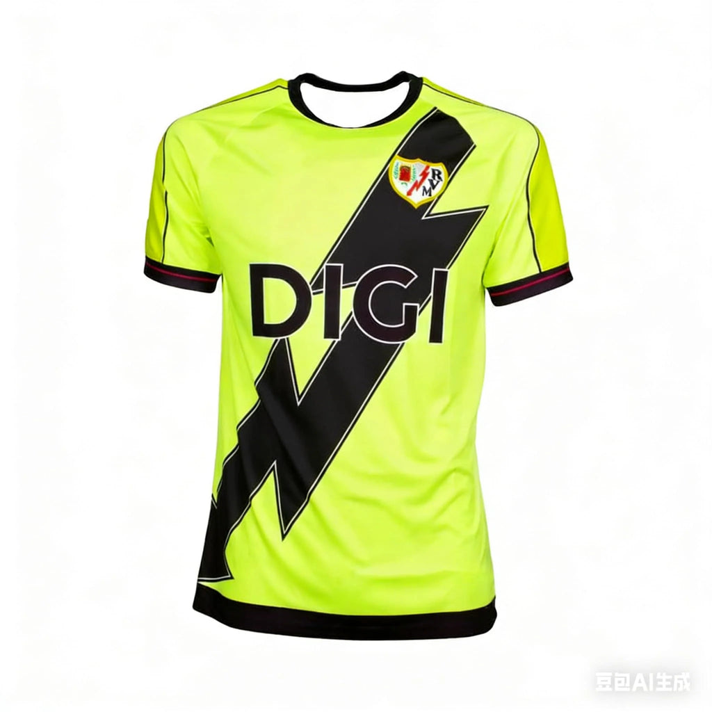 New Rayo Vallecano Home Shirt Adults T-Shirt Y2K Street Style Quick Dry Training Fitness Top Casual Sportswear Family Tees