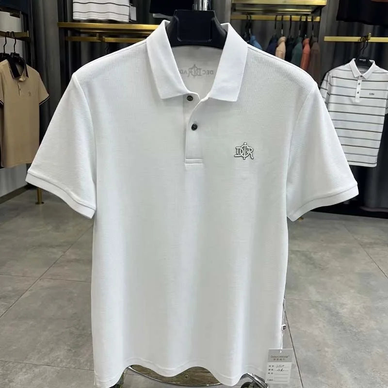 Men's Embroidered Cotton Polo Shirt