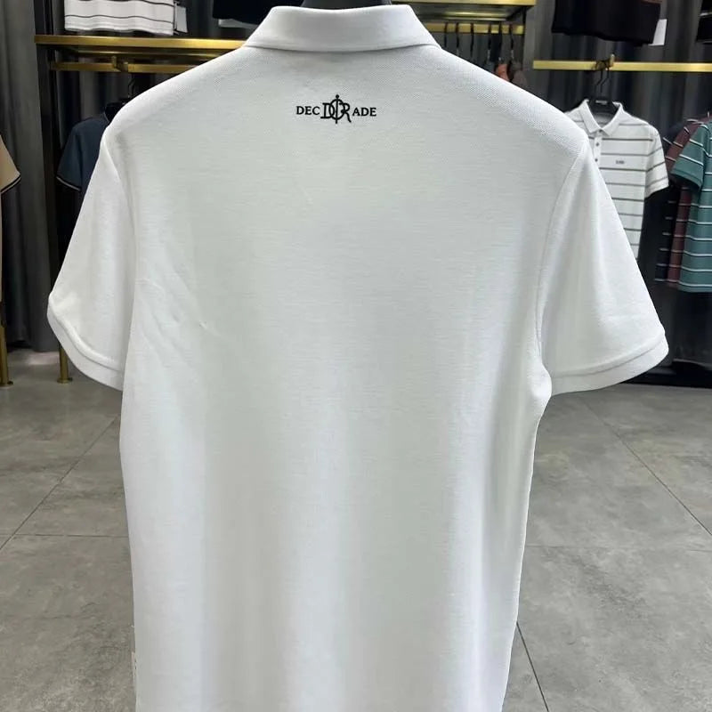 Men's Embroidered Cotton Polo Shirt