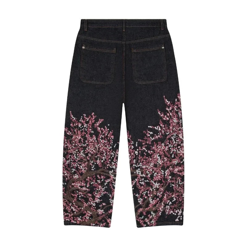 Y2K Baggy Embroidered Wide Leg Jeans