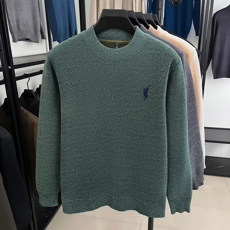 Men's Embroidered Knit Pullover Sweater