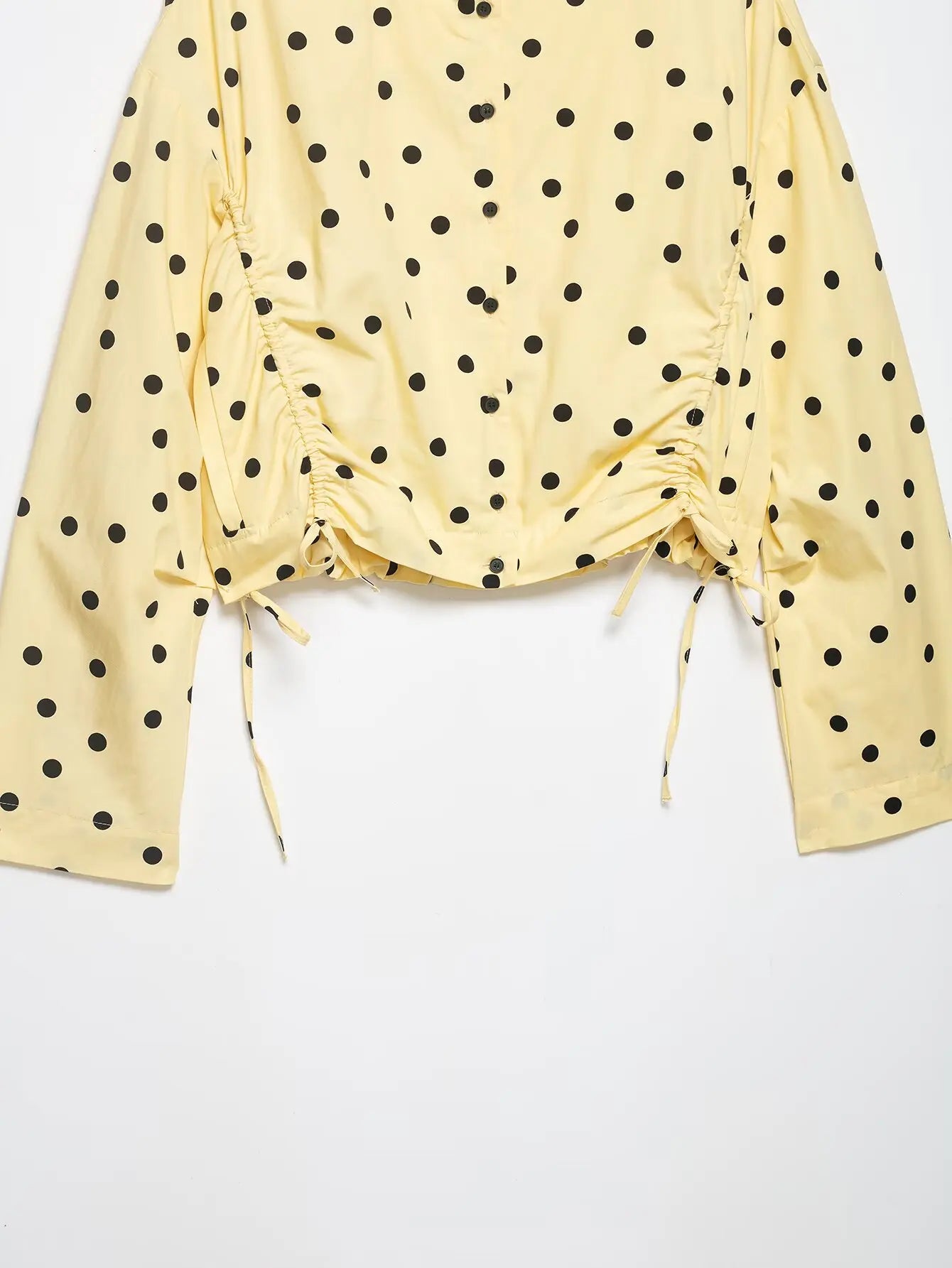 Women's Polka Dot Tie High Collar Jacket