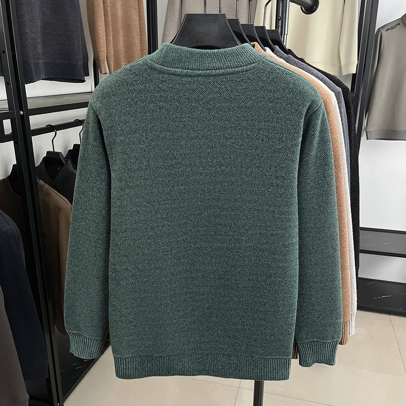 Men's Embroidered Knit Pullover Sweater