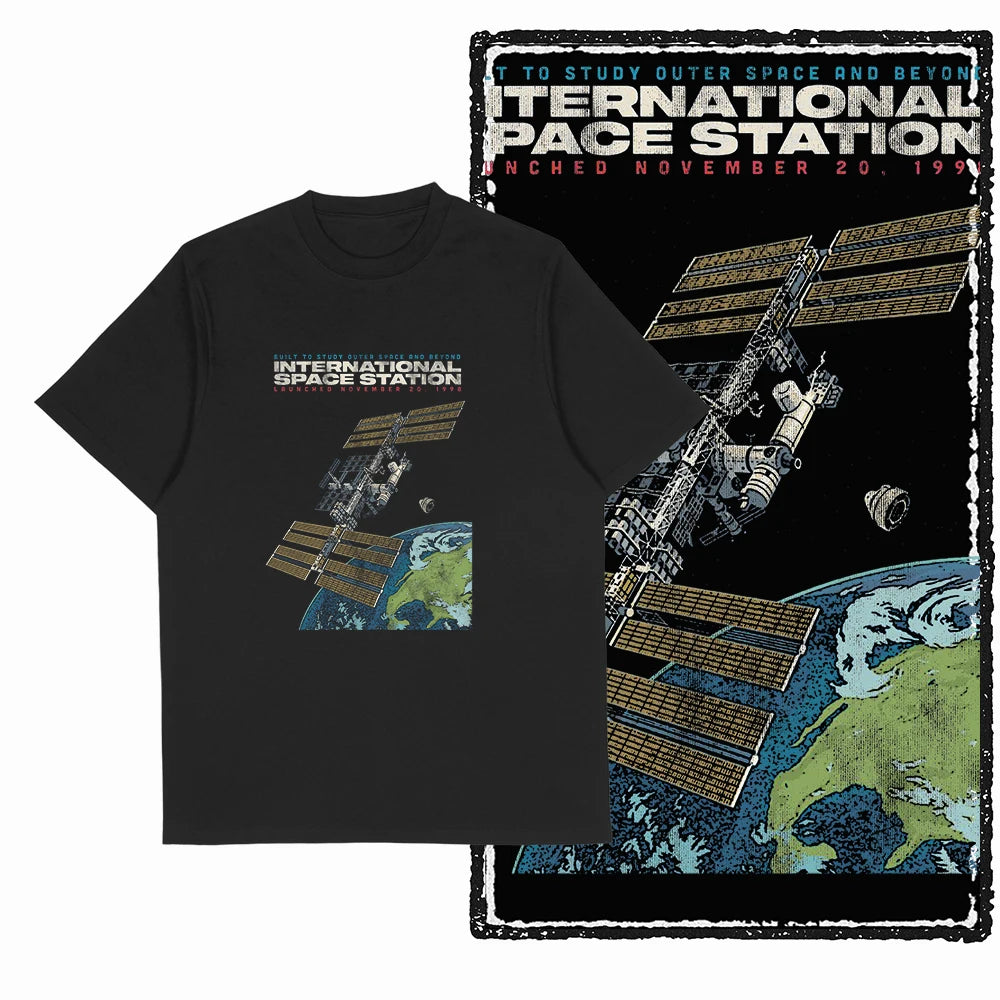 Men's Astronaut Moon Print Graphic T-Shirt