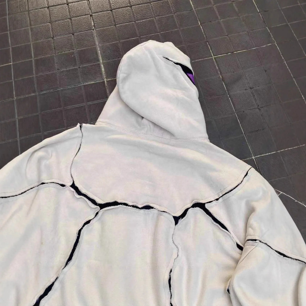 Oversized Patchwork Hoodie
