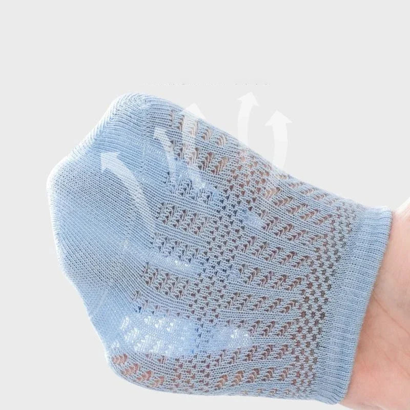 3pairs/lot RAISE 6 Colored Non-slip Baby Girl Sock Breathable Thin Infant Girl Cotton Socks Kids Mesh Socks Children's Socks Kit