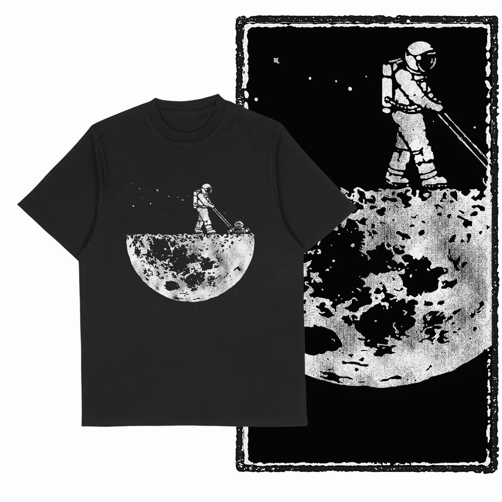 Men's Astronaut Moon Print Graphic T-Shirt
