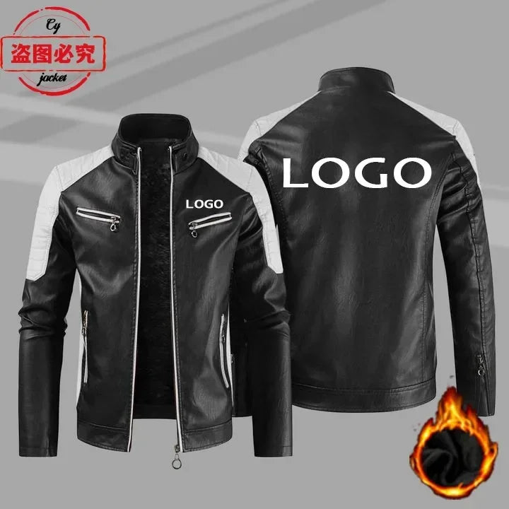 CAN-AM motorcycle LOGO retro washed pu leather jacket windproof autumn and winter men's cycling spring and autumn leather jacket