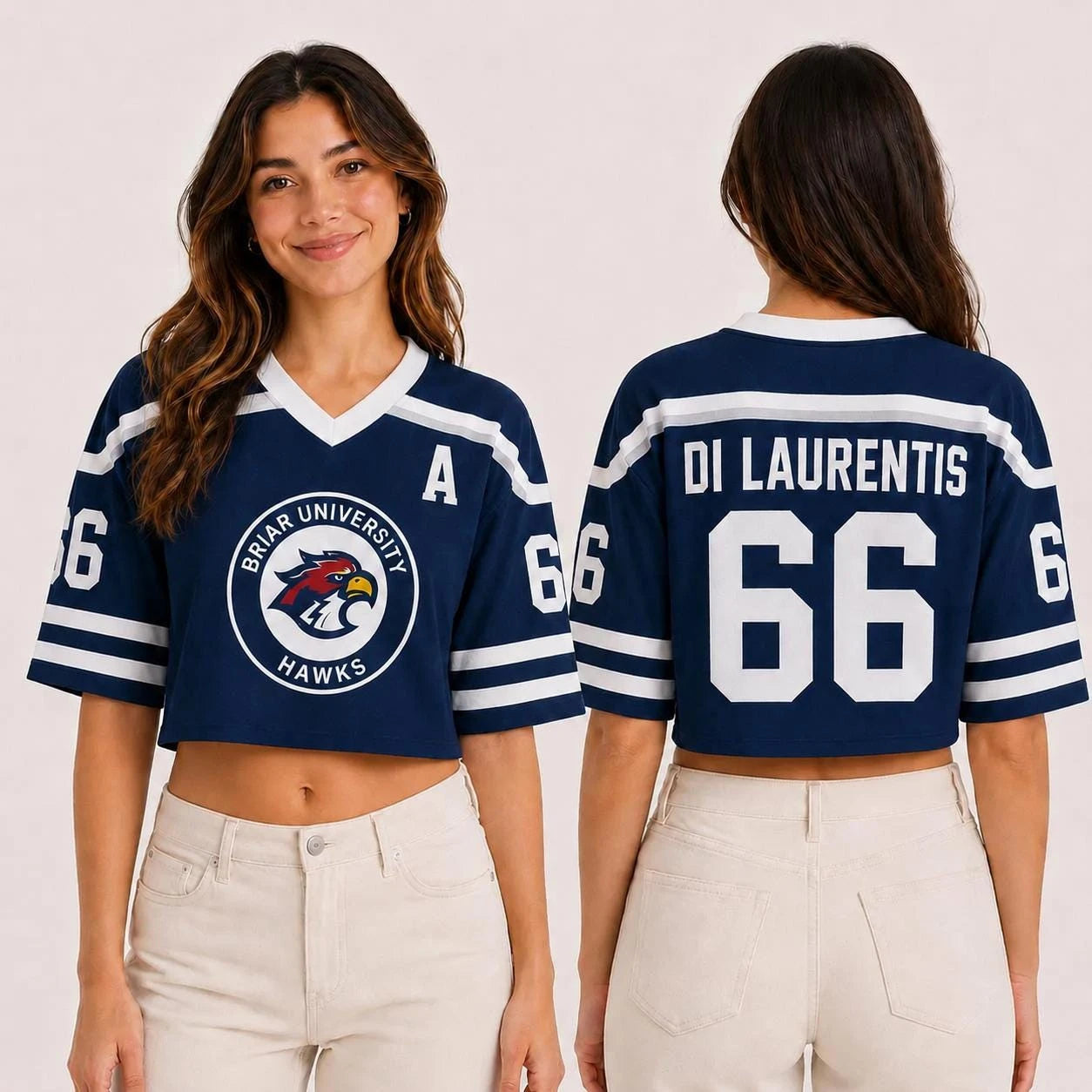 Briar University Hawks Crop Hockey Jersey